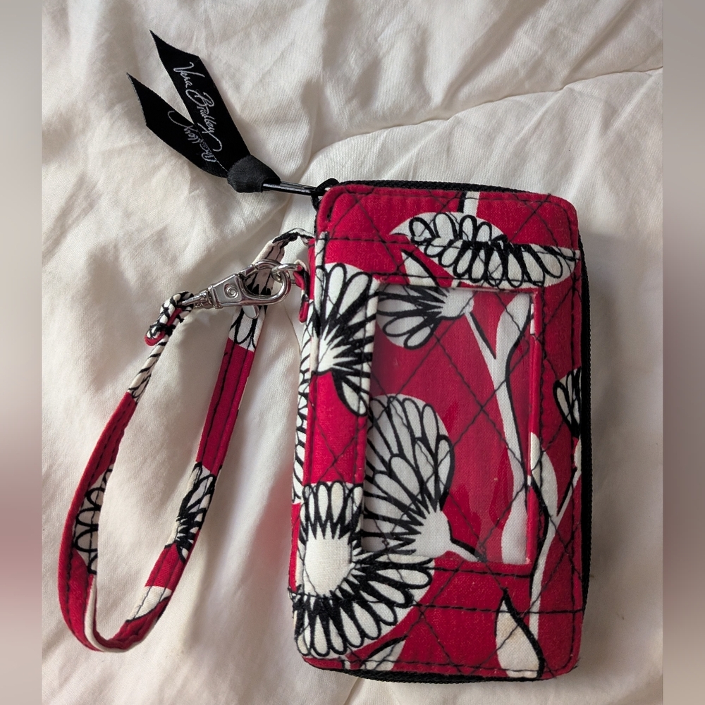 Vera Bradley Red Floral Wristlet